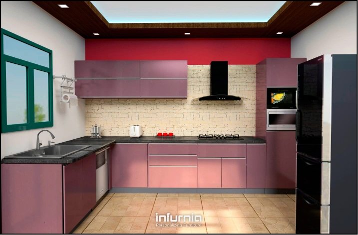 Kitchen interior render photo