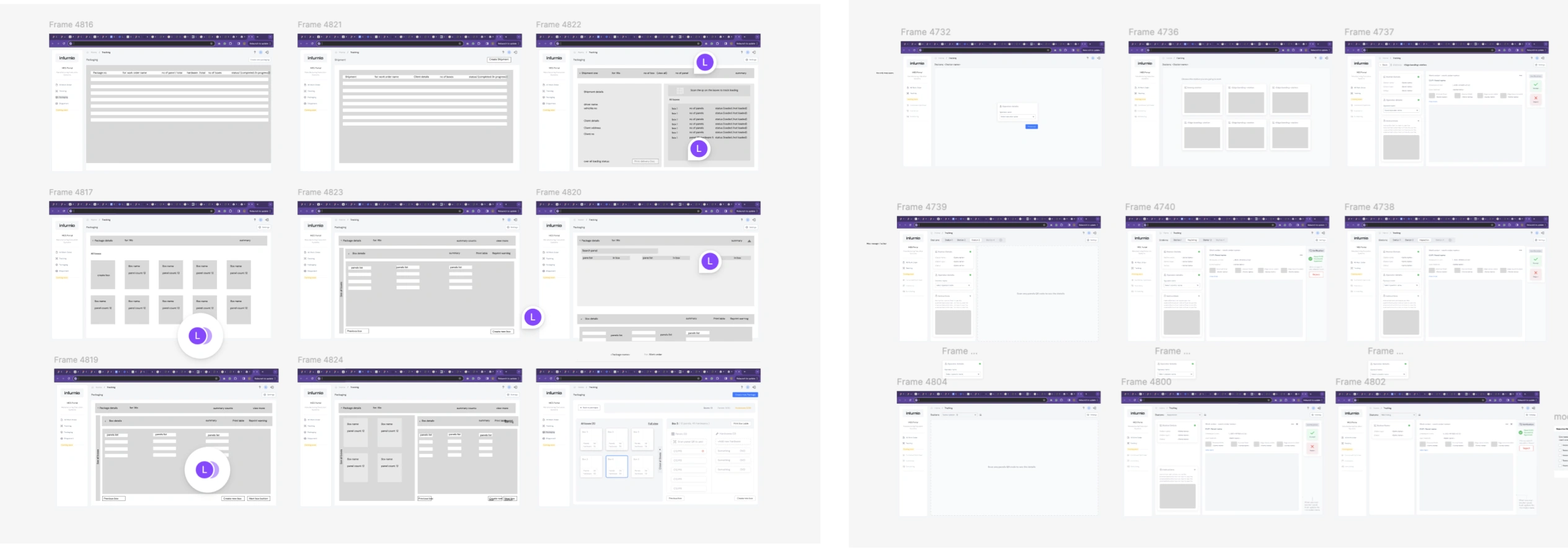 Wireframe grid set 3