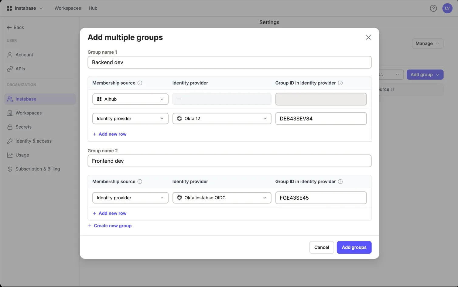 RBAC: mapping multiple groups