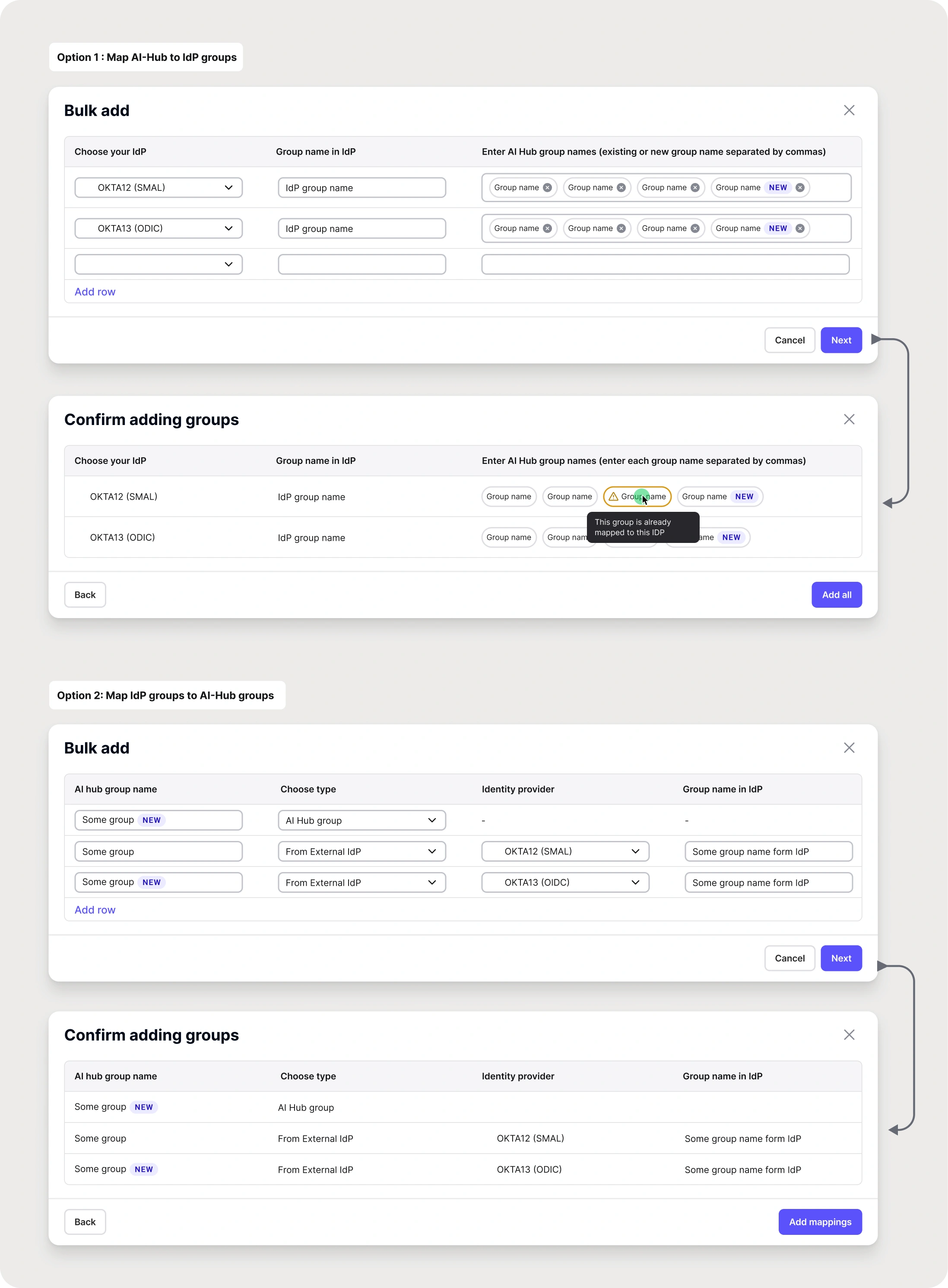 Bulk add options