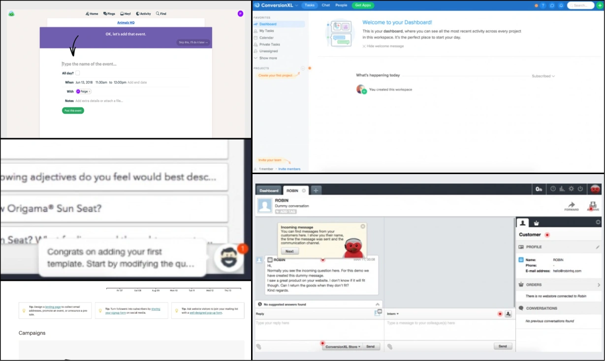 Tour initiation strategy examples from competitor analysis