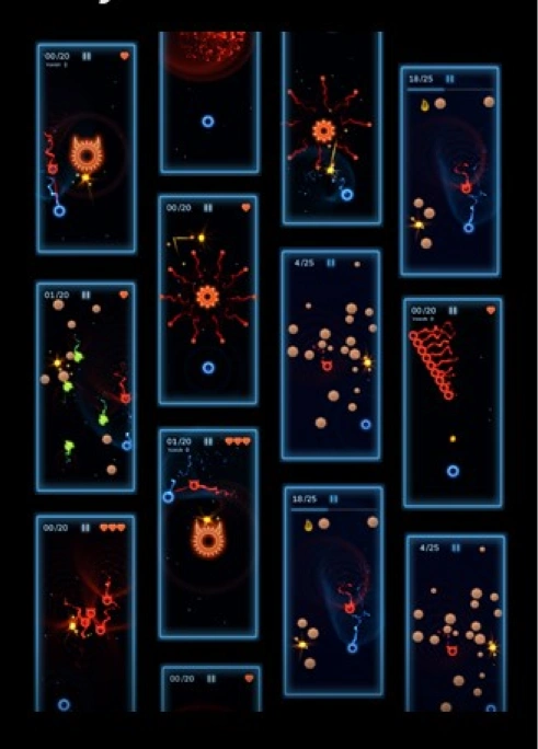 Grid of ~15 gameplay screenshots